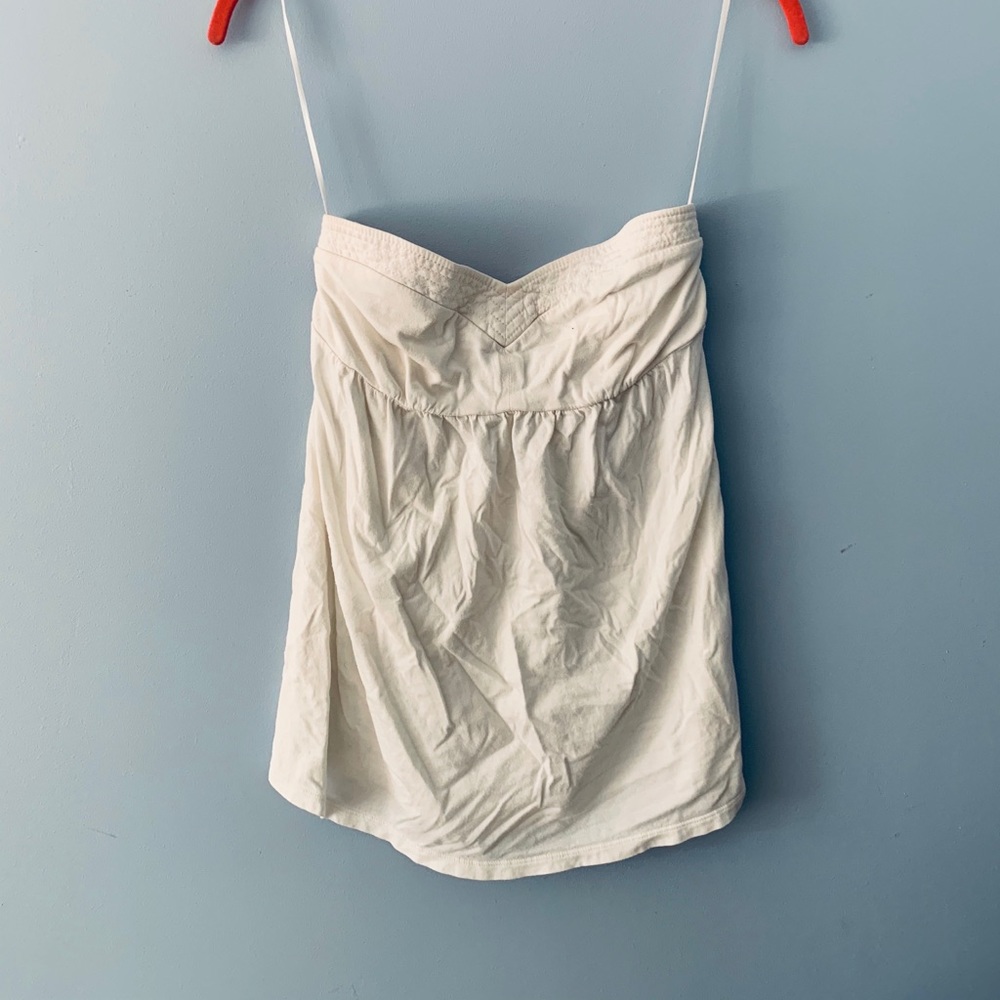 Strapless AE white tank